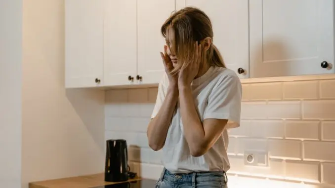 sunday scaries woman fearful