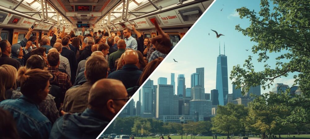 stress in chicago and peaceful city life stress Chicago CTA and Peaceful City Life