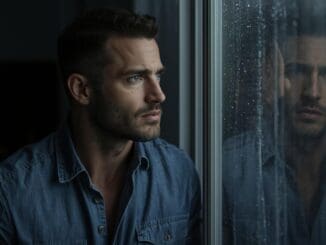 lgbt anxiety cbt therapist chicago man looking out calm anxiety clinic window