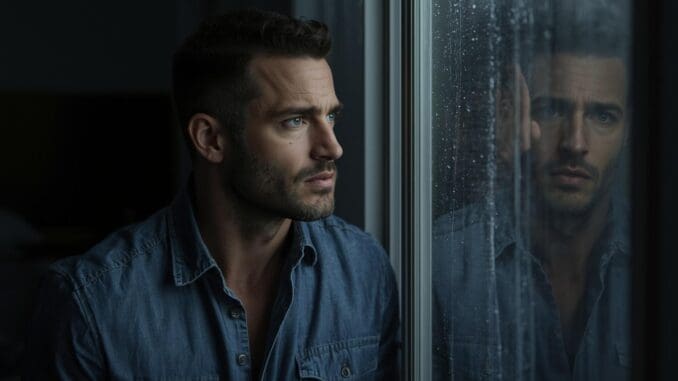 lgbt anxiety cbt therapist chicago man looking out calm anxiety clinic window