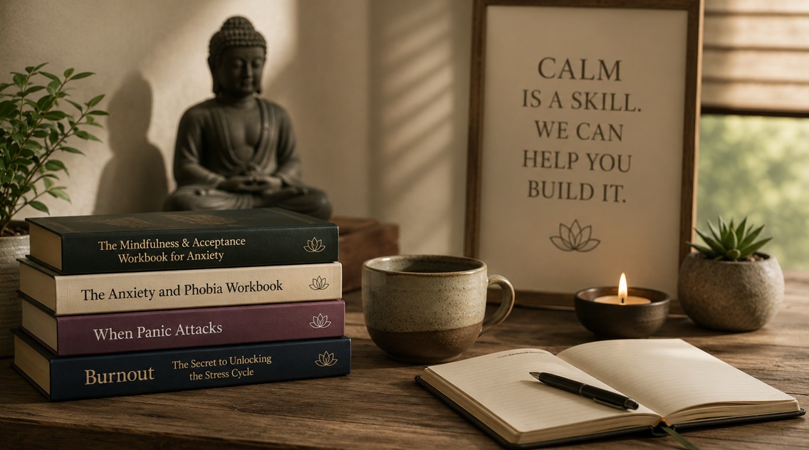 Therapist-recommended anxiety books and workbooks for calmer living