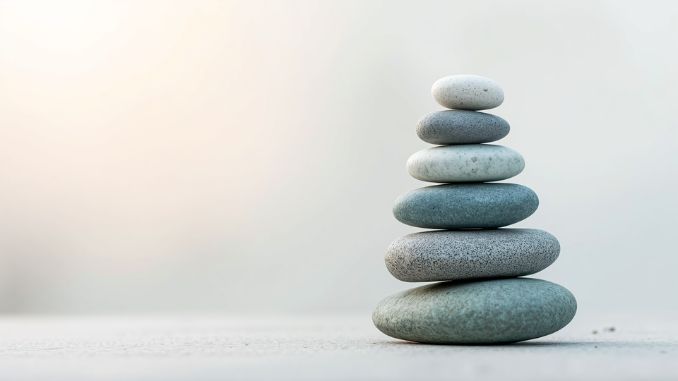 Calm surface holding quiet tension, representing leadership fatigue and the cost of always being composed