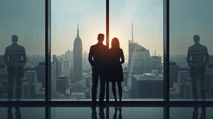 Glassy lake surface reflecting a city skyline with a faint ripple, representing how calm exterior success can mask underlying anxiety