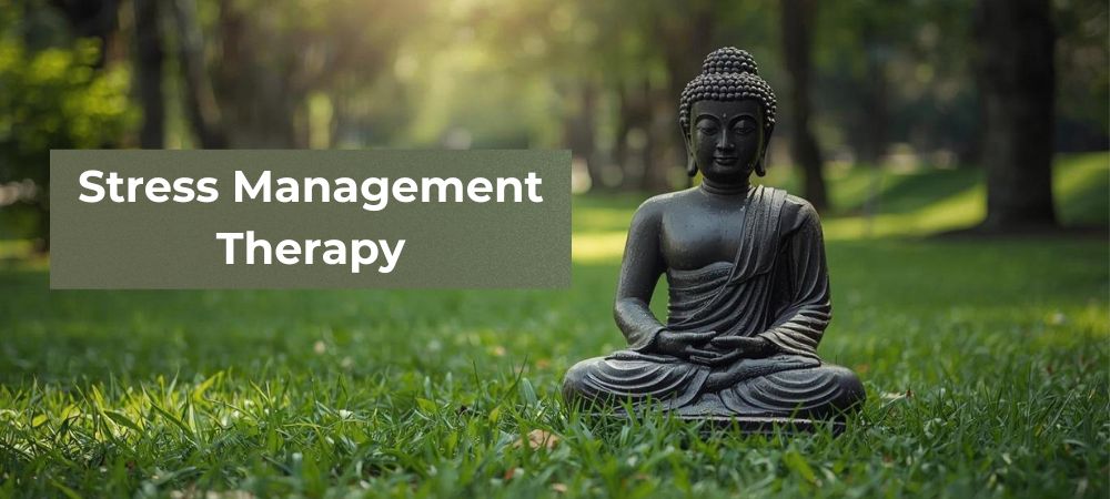 stress management therapy in Chicago, IL USA stress management therapy in Chicago represented by Buddah in park