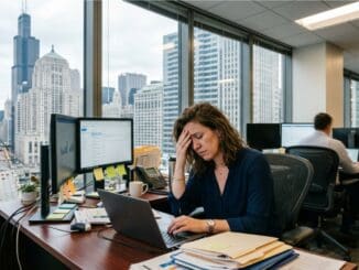 chronic stress burnout woman stressed out in chicago